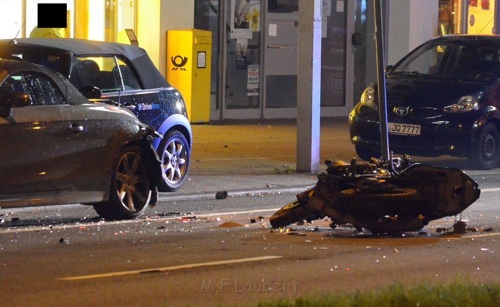 VU Krad gegen PKW Koeln Braunsfeld Aachenerstr P040.JPG - Miklos Laubert